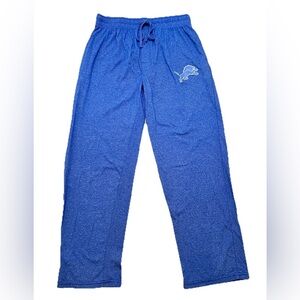 Concepts Sports Detroit Lions Blue Pajama Pants Bottoms Size L Logo Pockets